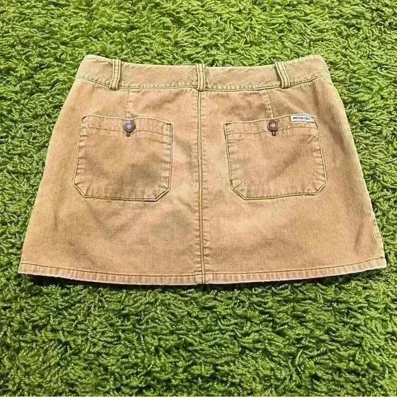 Vintage American Eagle Y2k Corduroy Micro Mini Skirt - Picture 4 of 5